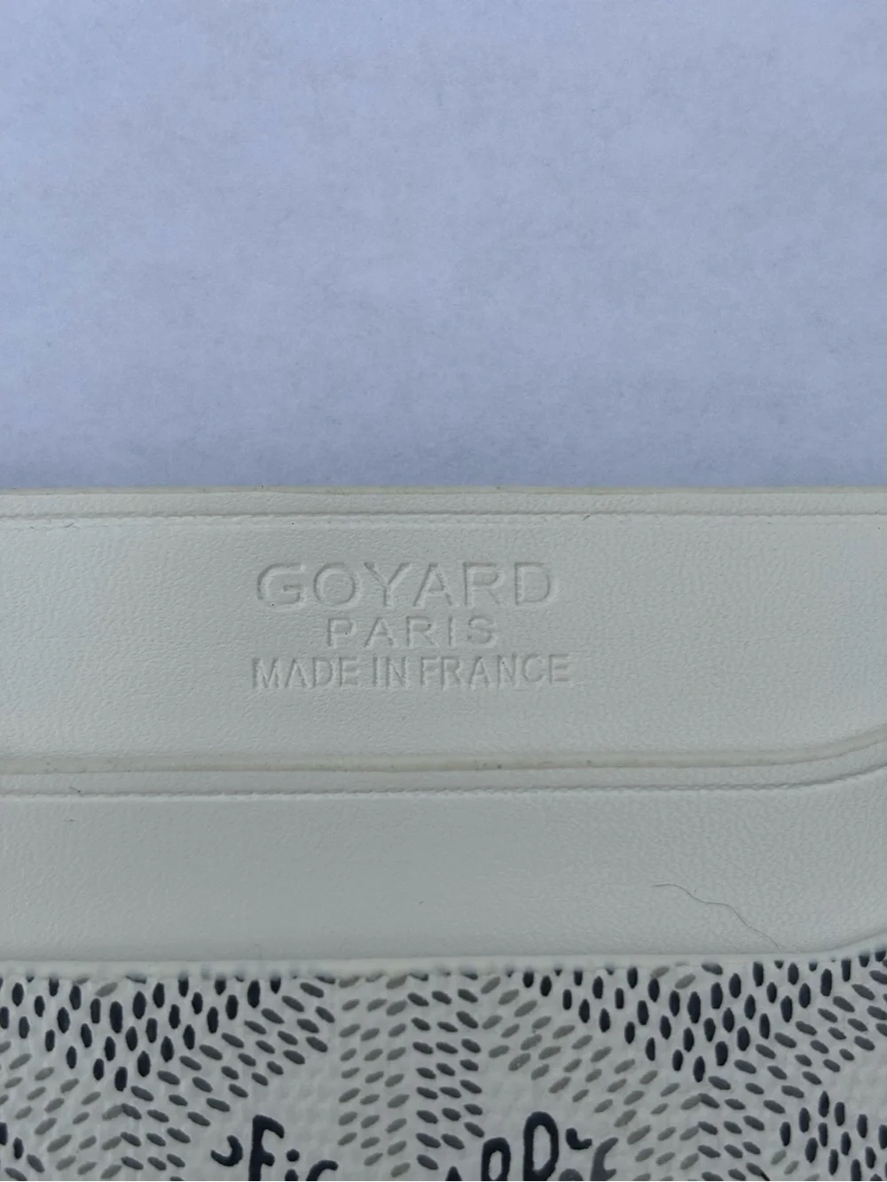 Goyard White Patterned Wallet/Card Holder